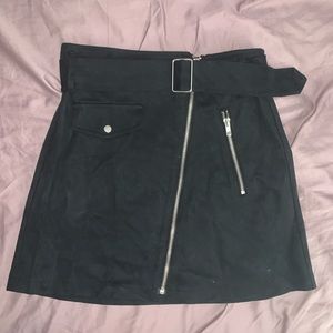 Black Suede Skirt